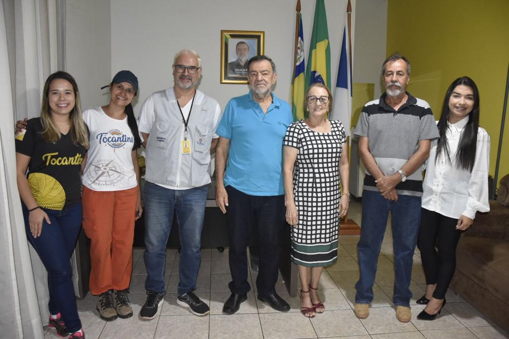 Prefeito Antônio do Bar recebe visita da equipe da Secretaria de Estado de Cultura e Turismo