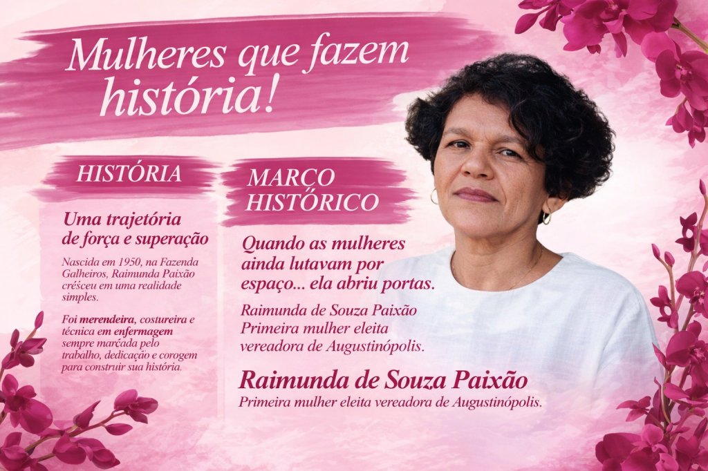 Prefeitura de Augustinópolis destaca mulheres que fizeram e fazem história no município